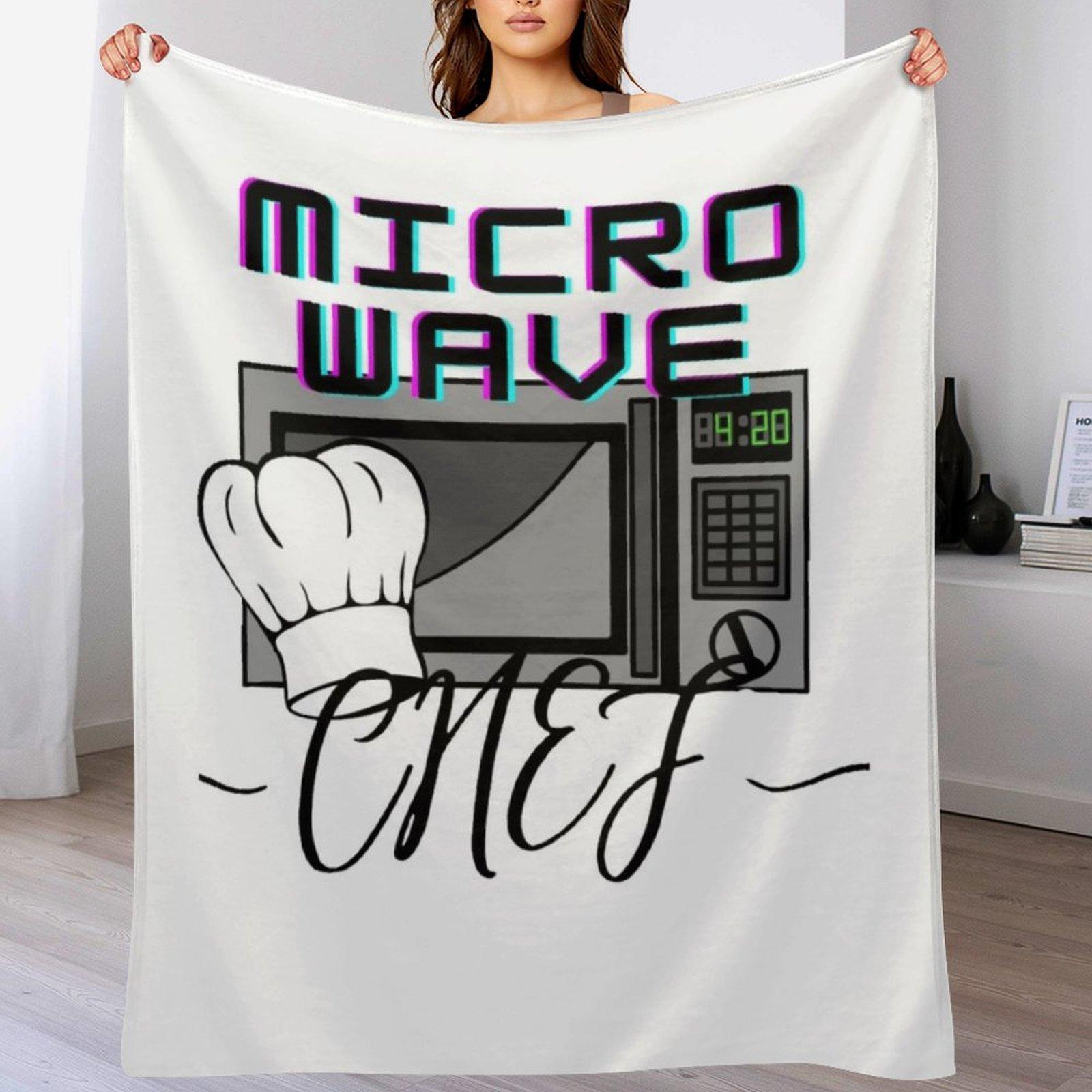 

Microwave Chef Throw Blanket Mens Soft Warm Throw Blanket for Couch 102x76cm(40x30in)