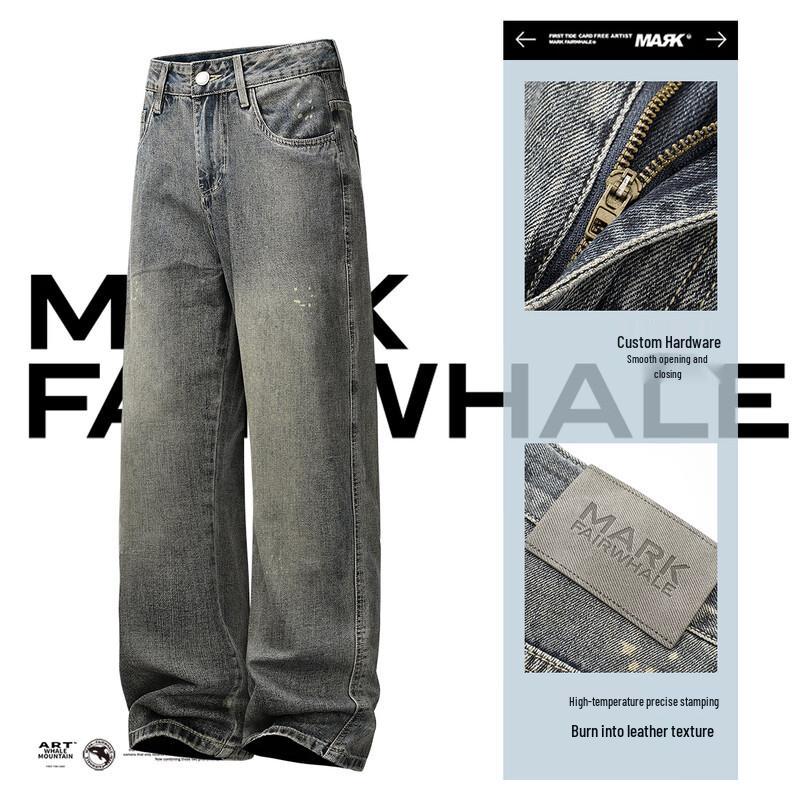 MARK FAIRWHALE Men s Loose Straight Leg Jeans 28