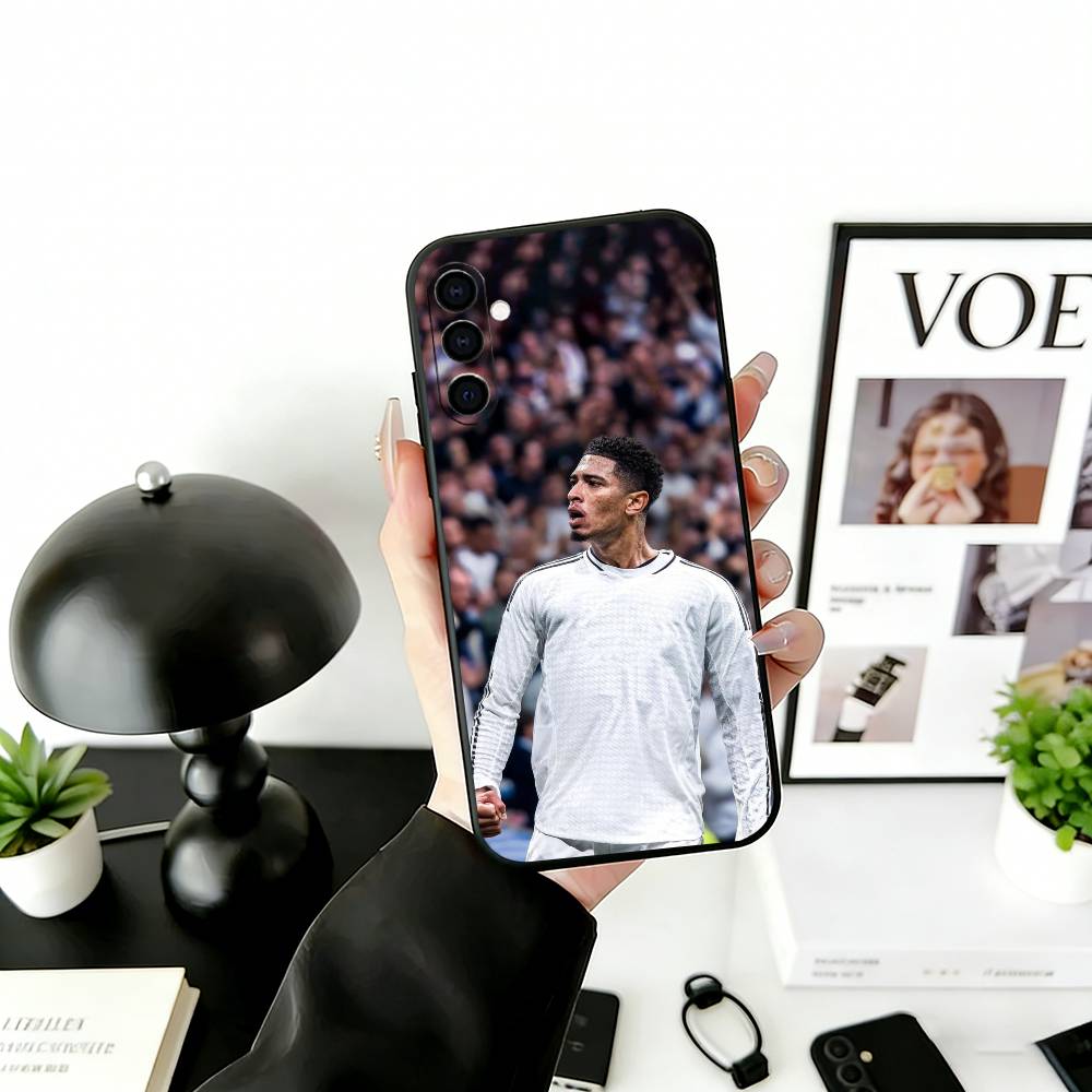 J-Jude Bellingham Phone Case Black Silicone Soft For Samsung Galaxy A73,A72,A71,A70,A53,A52,A51