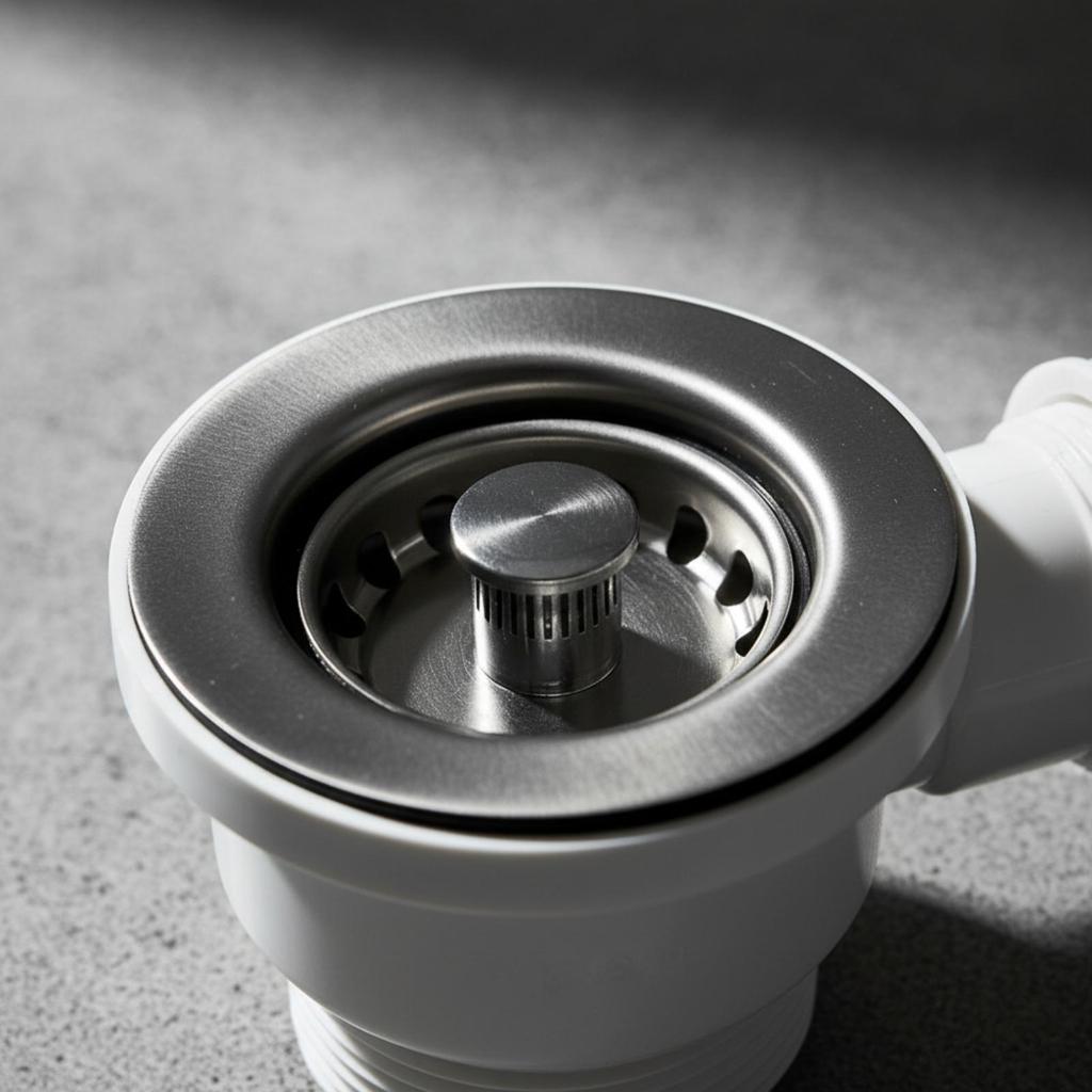 Rust-Resistant Sink Drain with Strainer Removable Plug