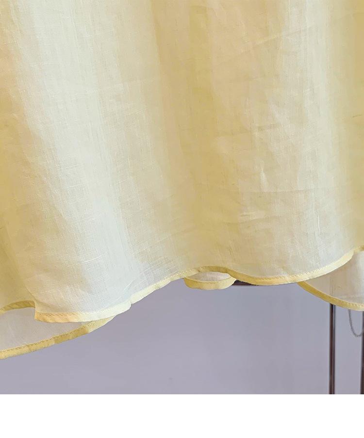 Damen lässiger Anzug aus Baumwolle-Leinen mit Perlen: Kurzarmhemd & Vielseitige Shorts