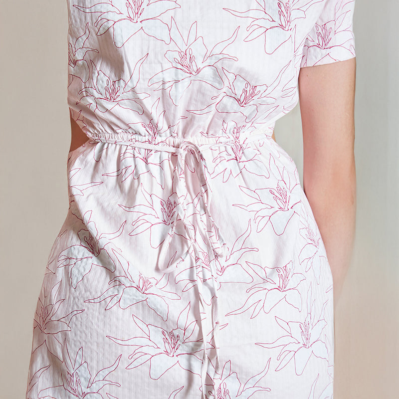 Virgio Women Mini Length Regular Fit And Flare Fit V-Neck Dress