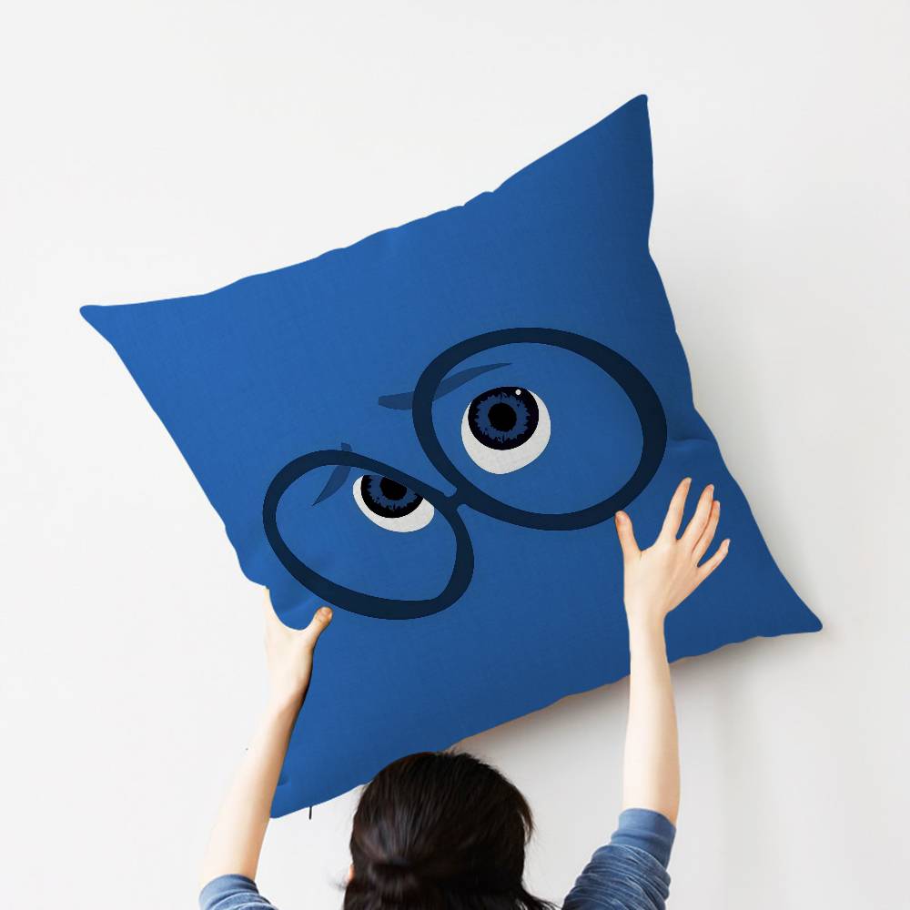 CARTOON ANGRY Funny Face Eyes Maple Design Cushion Cover Happy Autumn Harvest decor Holiday Decorati Pillow Cover