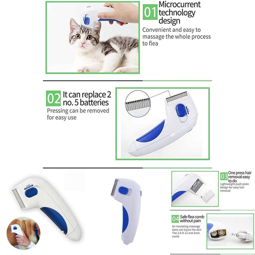 Electric Pet Flea Lice Cleaner Comb Grooming Tool For Cats Dogs Chemical-free And Effective