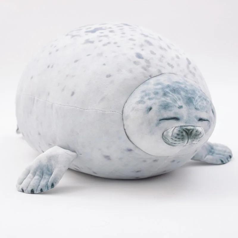 Zu Chubby Blob Seal Pillow Lifelike Stuffed Marine Animal Cute Seal Soft Doll Simulation Seal Kids Toys Birthday Gift