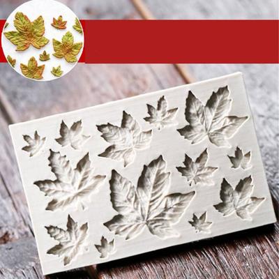 Mutfak Çikolata Şeker Silikon Fondan Kalıp Pasta Dekoru Akçaağaç Yaprakları Kalıp