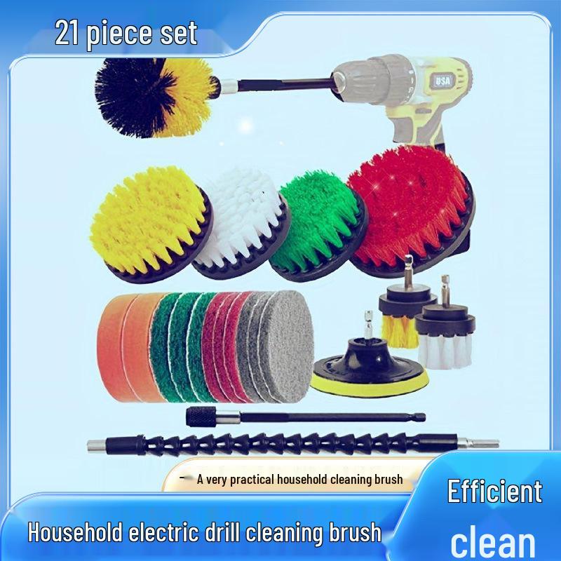 21-Piece Car Detailing & Polishing Brush Set