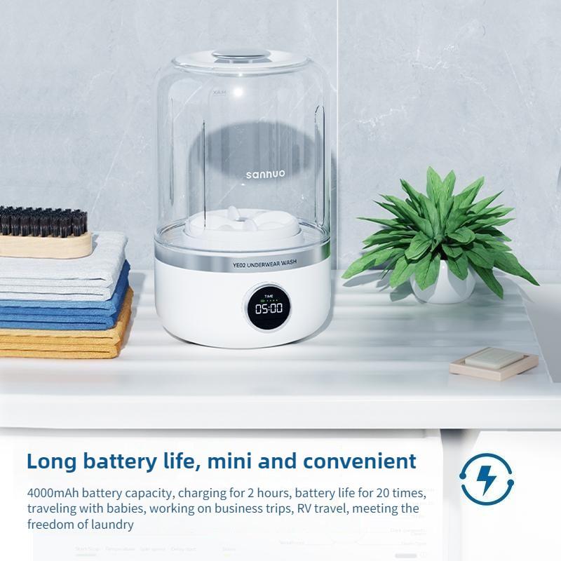 Mini Underwear Washing Machine Wireless Installation-Free Underwear Washer Small Portable Socks Washing Laundry Cup