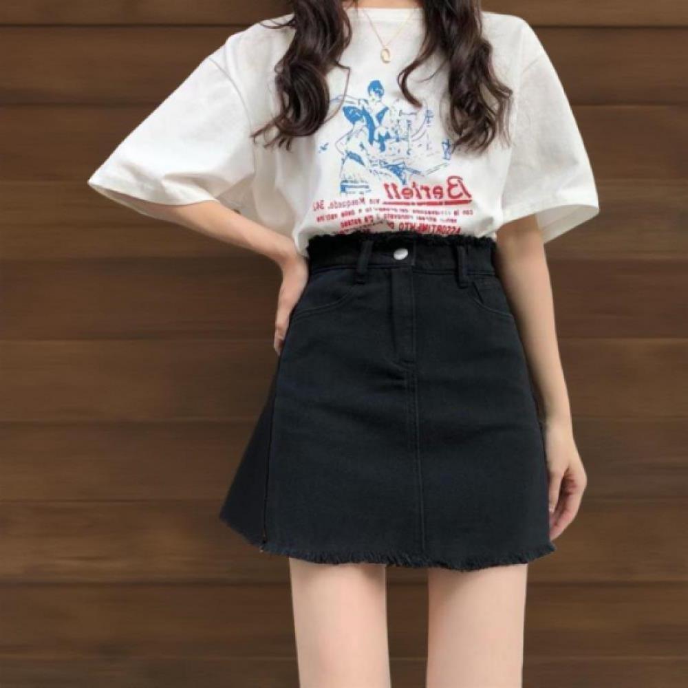 New ArrivAls Open Run Women High WAist A Line Denim Mini Skirt