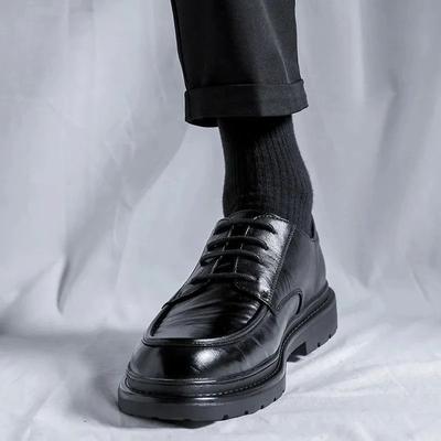 Scarpa Casual da Uomo alla Moda Nera Nuova Arrivata Scarpe Eleganti Formale Affari da Uomo in Pelle Alta Qualità Moda Promozione Confortevole Legittima Pu