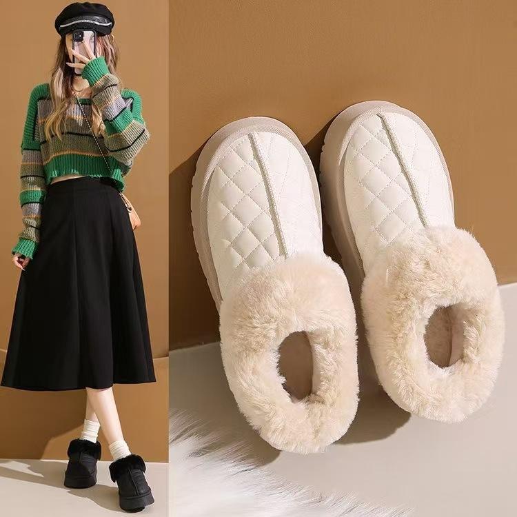 Stora snökängor i bomull dam nya vintern vattentäta och halkfria sammet varma snö bomullsskor