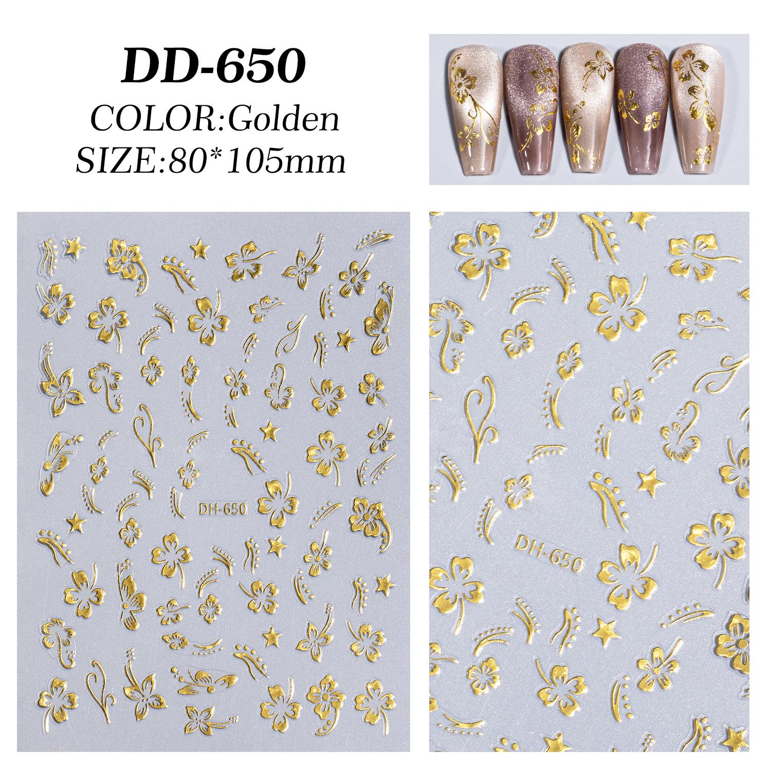 

3D Волшебные зеркальные наклейки для ногтей с клеем - Дизайн горячего тиснения в японском стиле