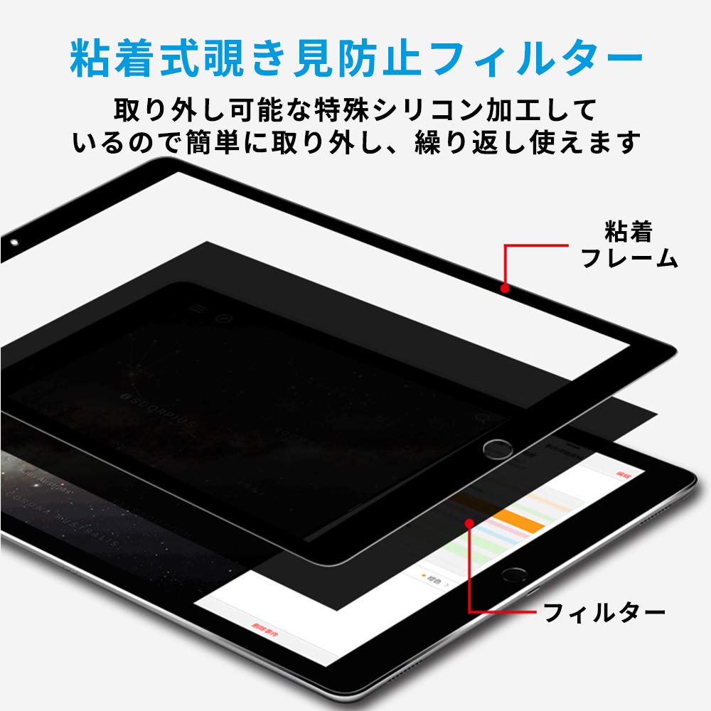 iPad (10th Generation) 2022 10.9-inch Removable Screen Protector with Blue Light Blocking, Anti-Reflective, Self-Adhesive, Side-View Protection