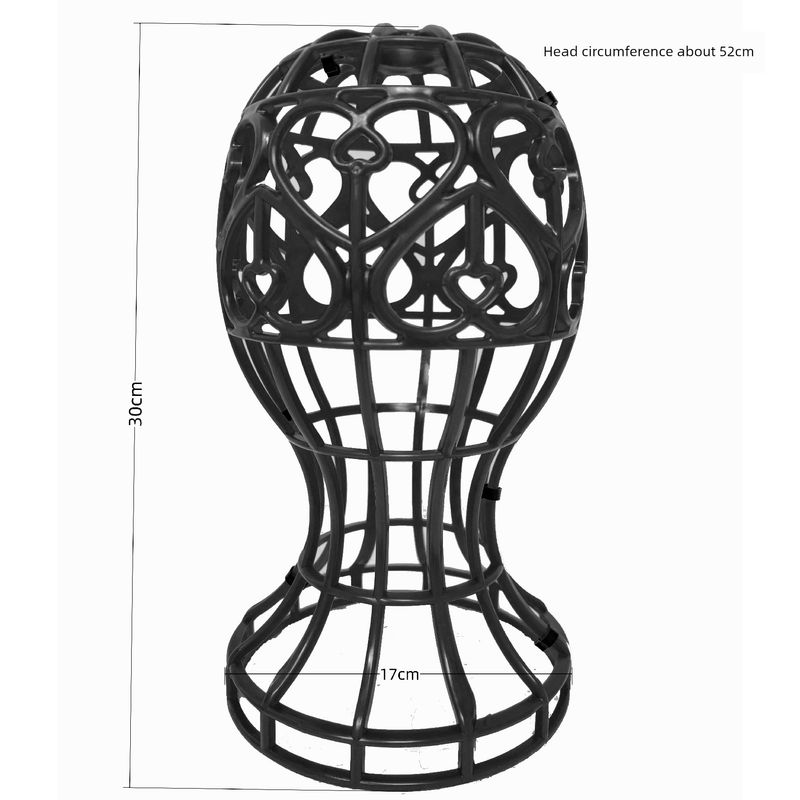 

Wig Stand Special Mannequin Head For Home Cos Wig Hat Beast Head Support Frame Easy Installation Thickened New Material New upgraded version [Black bracket] 1