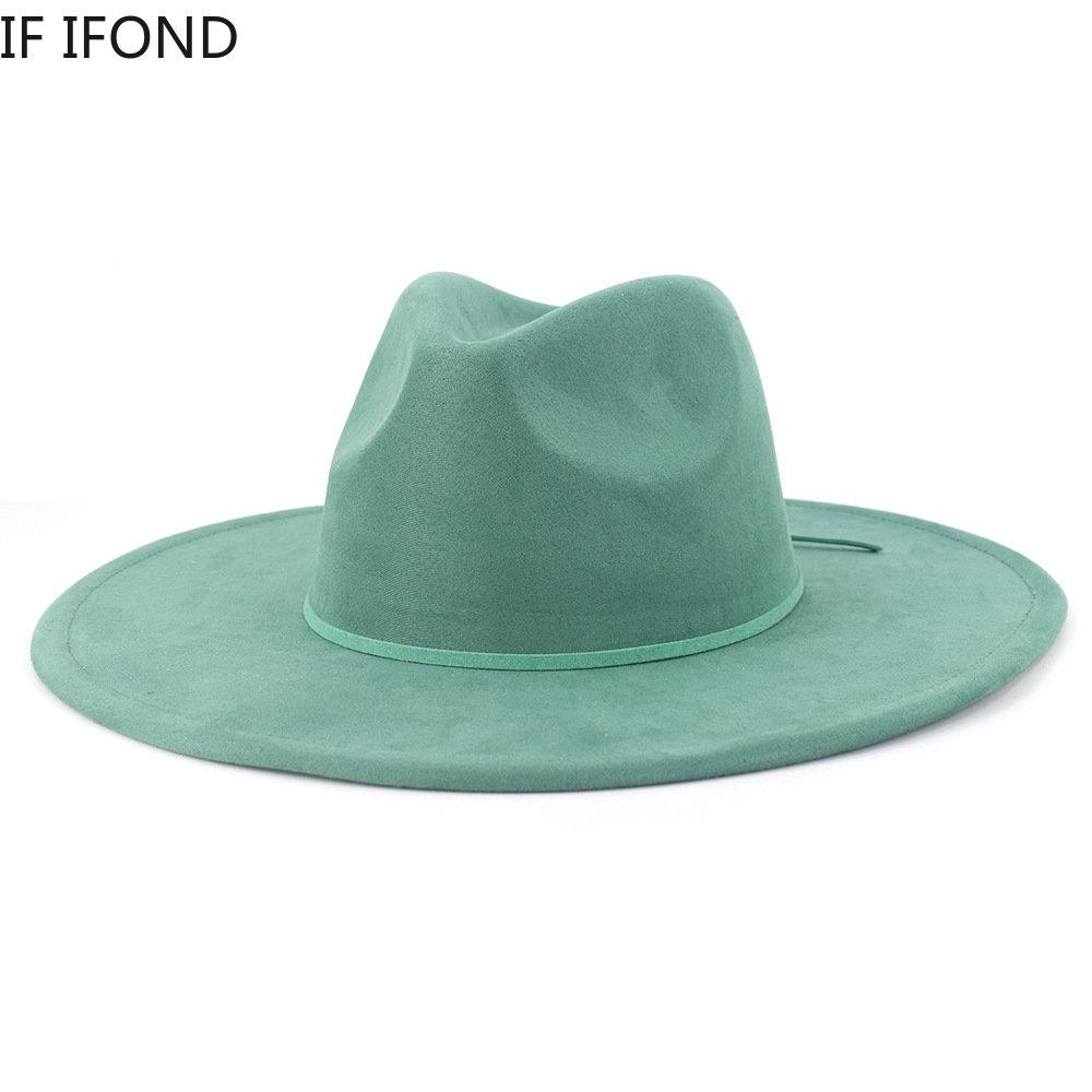 Fascinators Pink Fedoras Hat For Women's Elegant Lady Wedding Party Dress Hats 9.5CM Wide Brim Panama Jazz Cap