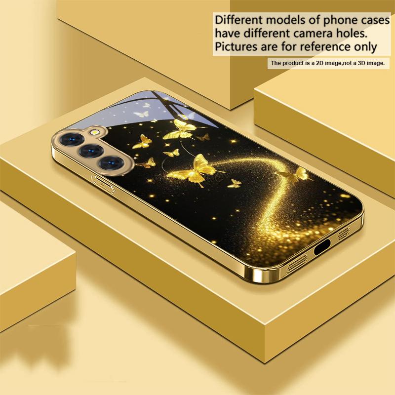 

Winding golden light For Samsung Galaxy S20 FE S21 S22 S23 Plus S24 Ultra 25Ultra S21+ S9+ S22Plus Golden glass phone case Galaxy S23+