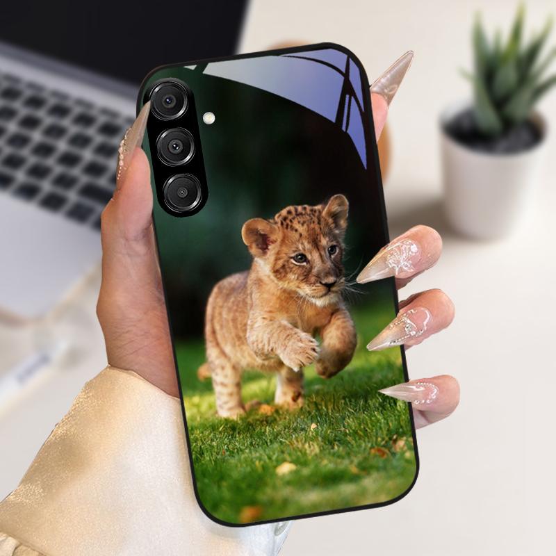 Fashion Coque For Samsung A55 A56 Case A25 A26 Tempered Glass Phone Cover For Galaxy A15 A35 A36 Hard PC Glass Protective Fundas