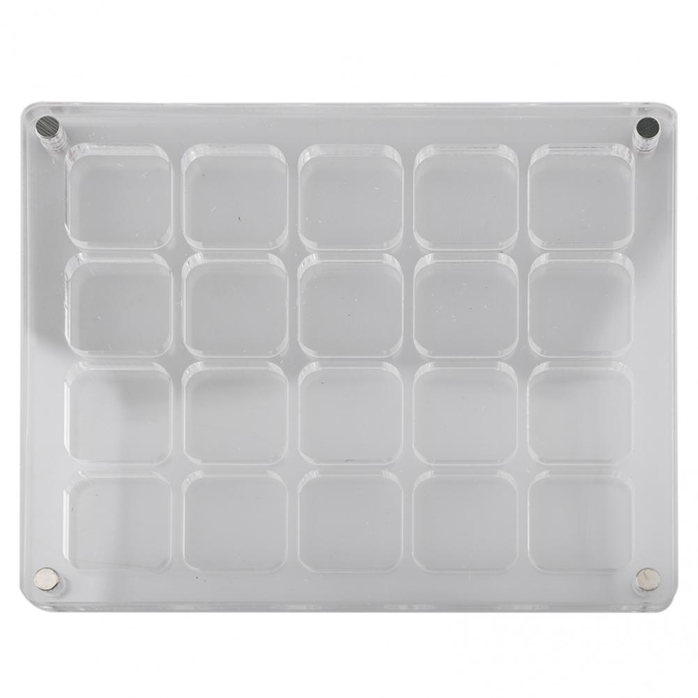 Clear Acrylic Mini Shell Organizer with 18 Grids for Beach Collectors