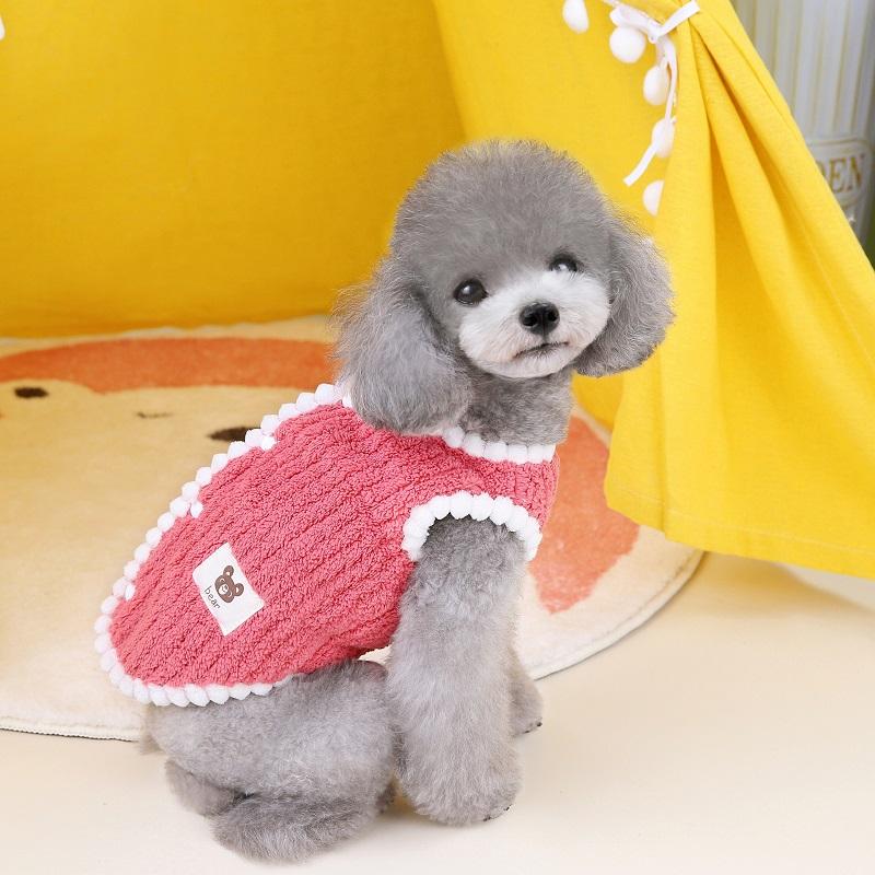 Fleece Dog Vest Solid Pet Clothes for Dogs Autumn Winter Warm Dog Coat Puppy Jacket Cat Costumes Chihuahua Bichon Dog Clothing