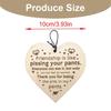 Wood Plaque Wall Art Decoration with Rope Car Hanging Ornament Christmas Tree Pendant Accessory Unique Friendship Gift