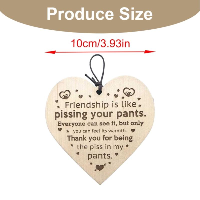 Wood Plaque Wall Art Decoration with Rope Car Hanging Ornament Christmas Tree Pendant Accessory Unique Friendship Gift