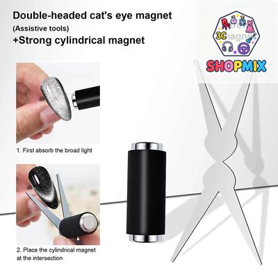 Multifunkční magnetická tyčinka na nehty s efektem kočičího oka Super silný magnet na gel lak Válečková magnetická tužka Magnet na kočičí oko Železný plíšek