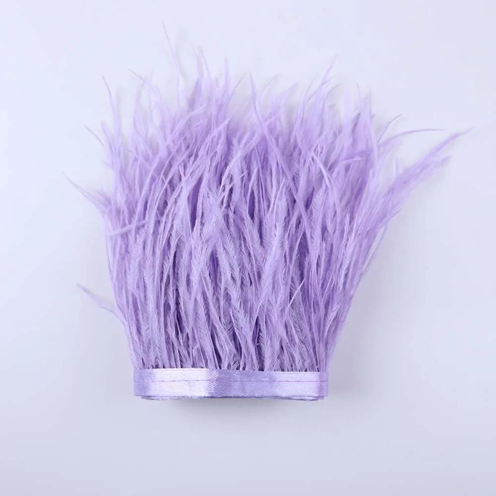 Feather53 Color Ostrich Feather Trim Ribbon 10-15cm 1M for Crafts Wedding Dresses Carnival Costume Home Decoration Sewing Accessories