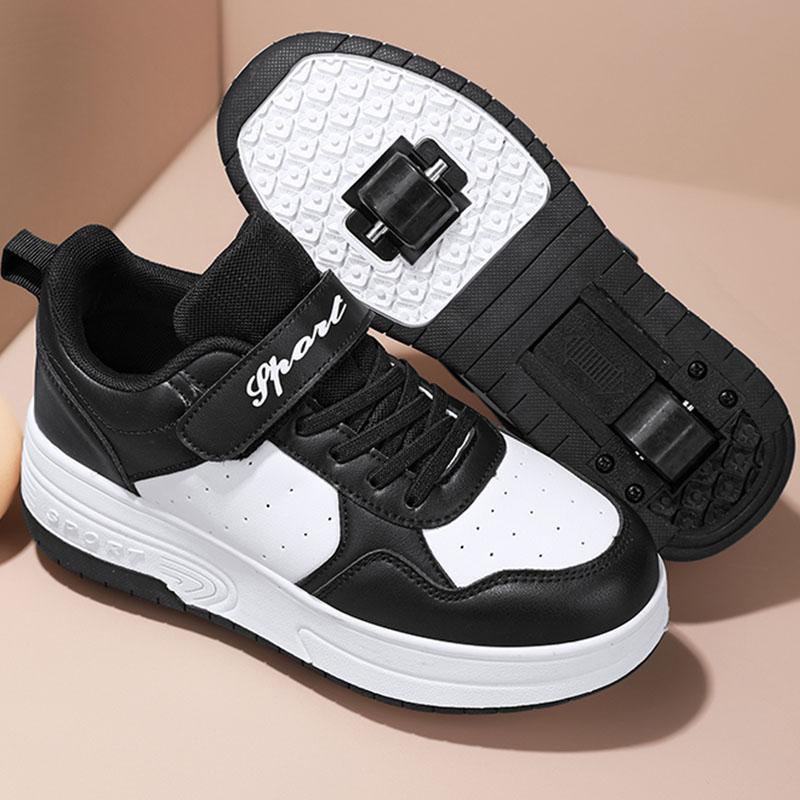 28-40 Children's Sneakers Running Shoes Two-wheeled Disassembly Student Skate Shoes Sneakers