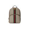 Mochila Ophidia con Logo Doble G y Correa Ajustable para el Hombro en Lona y Cuero para Hombre Color Beige Ébano 779901-FABYY-9744