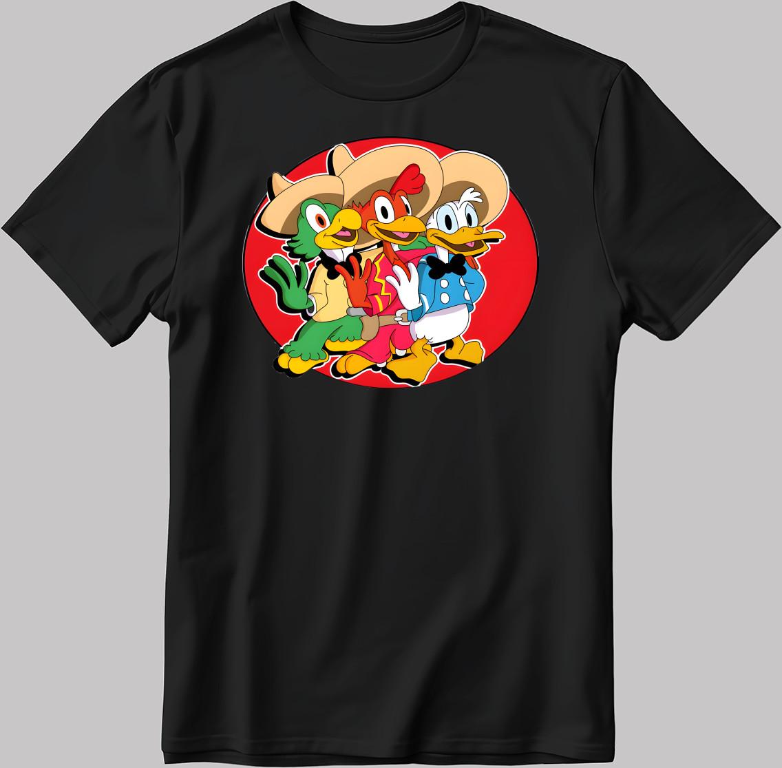 The Three Caballeros Short Sleeve White-Black Men / Women s DE16 S