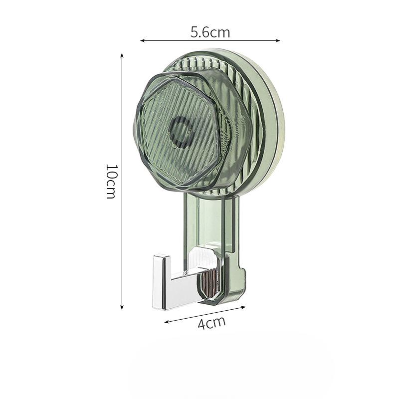 

Крючок на присоске, без перфорации, дверь в ванную комнату, за вакуумной клейкой стеной, без следов, вешалка для полотенец для ванной, липкий крючок 10*4*5.6cm очистить зеленый