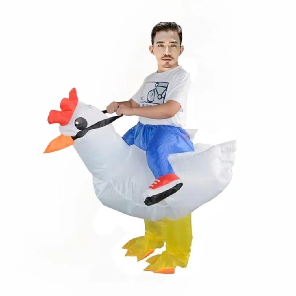 Parent-Child Halloween Chicken Inflatable Costume for Festival Party