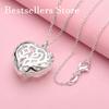 925 Sterling Silver 16-30 Inch Exquisite Heart-shaped Hollow Pendant Necklace, Women's Jewelry Gift, Fashionable Wedding