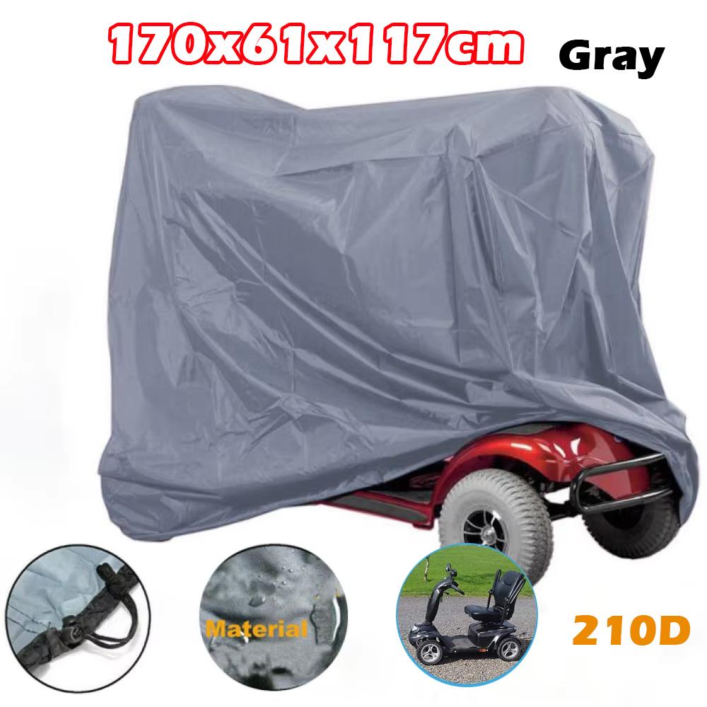 1* Scooter Storage Cover 210D Oxford Gray Black Cover Rain Durable Waterproof Cover 170x61x117cm/120x60x90cm/190x61x117cm
