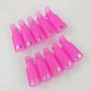 Set of 10 nail clips, nail polish remover, gel hybrids, pink