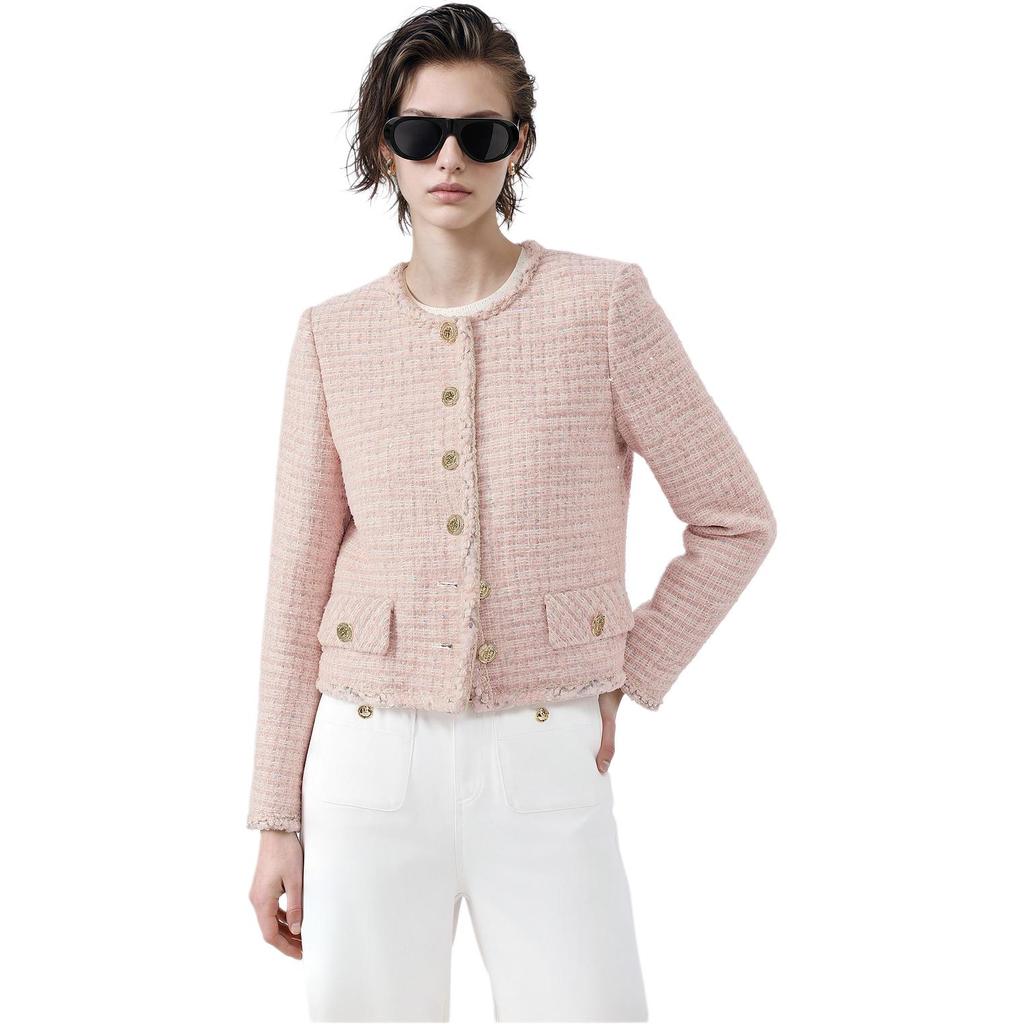 KARL LAGERFELD Jackets Women's Pink Crew Neck Moderate Other P26E1519547