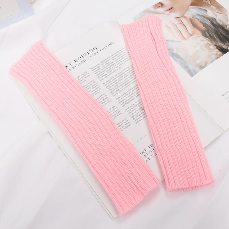 Women Long Fingerless Gloves Fashion Winter Warmer Mitten Arm Sleeve Casual Soft Girl Goth Clothes Punk Cosplay Accessories