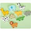 Wooden Lions Cows Elephants Animals Stacking Toy For Kids Educational Balance Building Kids Gift
