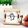 Lovely Rabbit Rotating Science Handmade Craft Creative DIY Handmade Material Kit Hand Cranked Animation Assembly Learning Toy