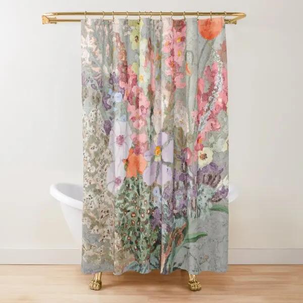 Abstract Matisse Flower Art Shower Curtain Modern Geometric Simple Aesthetic Pastel Boho Trendy Bathroom Curtain Decor with Hook