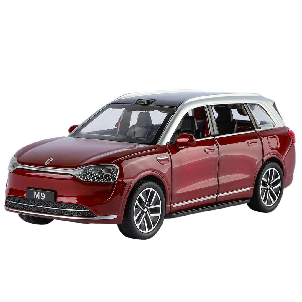1/32 AITO M9 SUV Alloy New Energy Car Model Diecasts Metal Luxy Vehicles Car Model Simulation Sound and Light Childrens Toy Gift