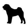 Metallische Wandplakette Shar Pei – Hundesilhouette, Elegante Wanddekoration, Wandsticker und Eisenkunst für die Wand