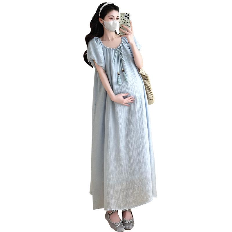 2026 Stylish Mid-Length Loose Maternity Dress for Summer Outings