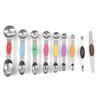 ZISIZ Magnetic Stainless Steel Measuring Spoons 8-Piece Set