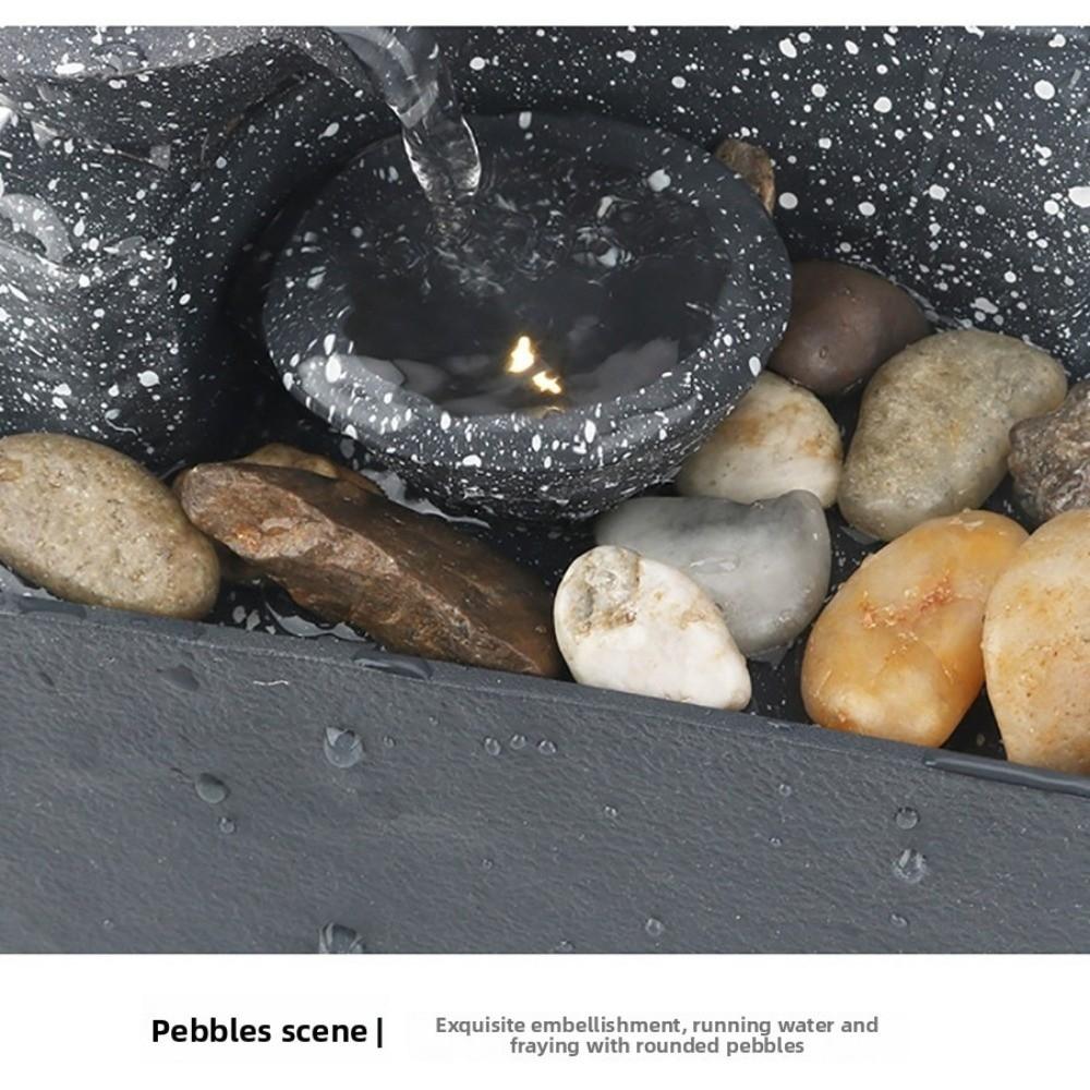 Circulating Water Flow Water Fountain ABS Micro Landscape Flowing Water Ornaments Battery/Plugged in Waterfall Decoration