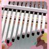 Hluru Kalimba 21 tangenter med fodral Plattbräda Kristallklar Tumme Piano 17 tangenter Kalimbas Akryl Musikinstrument Mbira