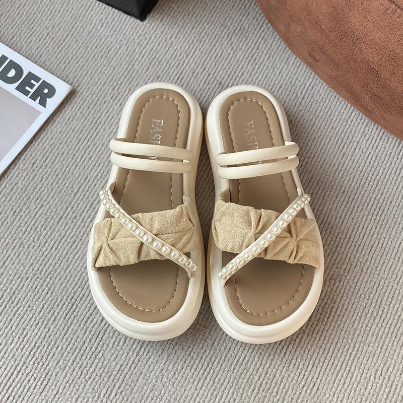 Stepping On Shit Sandals Women's Summer Wear Fairy Style with Skirt 2025 New Two Wear Soft-soled Slippers Tide