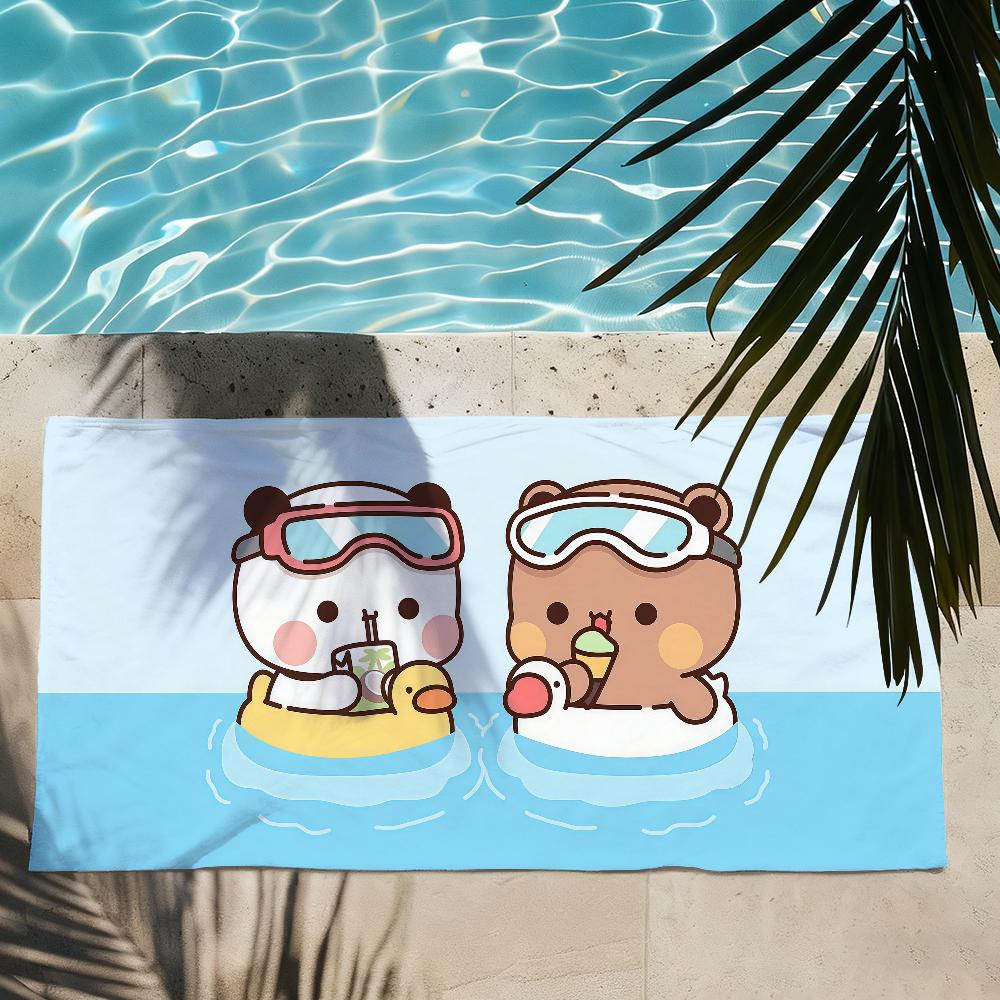 Asciugamano Dudu Carino Cartone Animato Asciugatura Asciugamano da Bagno Applicabile a Nuoto Leggero Campeggio Yoga Spiaggia Fuori