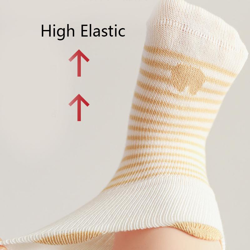 3 Pairs Baby Adorable Floor Socks Breathable Casual Socks For Boys and Girls Striped Cute Kids Indoor Socks
