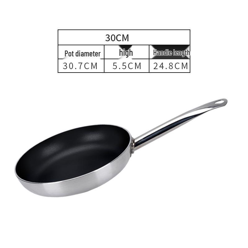 Non-Stick Single Handle Frying Pan for Steak, Eggs, and More - Compatible with Gas and Induction Cookers.